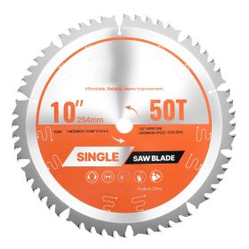 Circular Saw Blade, 10 inch Diameter, 50 Sharp Alloy Teeth, 5/8 inch Arbor, Fine Finish, Wood Cutting Blade for Circular Saw