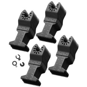 60PCS Oscillating Saw Blades Japanese Teeth, Universal Quick Release Oscillating Multi Tool Blades, Multitool Tool Blades for Wood Plastic PVC