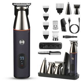All In One Beard Trimmer for Men With 5 Trimmer Heads IPX5 Waterproof Electric Razor For Face Nose Body Beard Cordless Hair Shaver Clipper Groomi