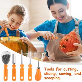Halloween 13PCS Pumpkin Carving Kit, All-in-One Jack-O-Lantern Tool Set with Stainless Steel Blades (Anti-Rust)