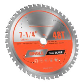 Circular Saw Blade, 7-1/4 inch Diameter, 48 Sharp Alloy Teeth, 5/8 inch Arbor, Fine Finish, Metal Cutting Blade for Circular Saw
