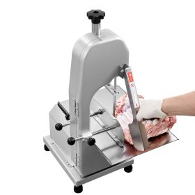 Commercial Electric Meat Bandsaw, 650W Stainless Steel Countertop Meat Sawing Machine, Workbench 12.4" x 18.1", 4.33 Inch Max Cutting Thickness