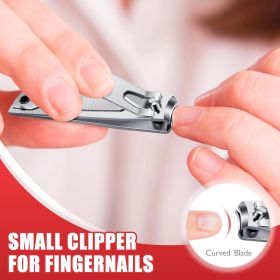 Finger Nail Clippers Adult - Christmas Stocking Stuffers 8 Pack Nail Clippers Bulk for Men Women Sharp Travel Toenail Clippers and Fingernail Cli