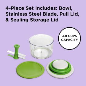 VeggiChop Hand-Powered Food Chopper (Arugula), 5.5" x 5.5" x 5"
