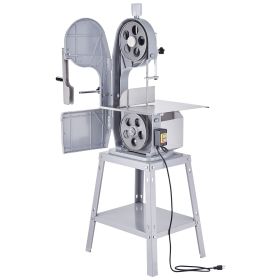 Commercial Electric Meat Bandsaw, 1500W Stainless Steel Vertical Bone Sawing Machine, Workbeach 19.3" x 15", 0.16-7.9 Inch Cutting Thickness