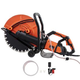 Electric Concrete Saw, 16 in, 3200 W Motor Circular Saw Cutter with Max. 6 in Adjustable Cutting Depth, Wet Disk Saw Cutter Includes Water Line
