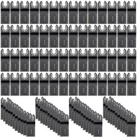 100PCS Oscillating Saw Blades, Quick Release Multitool Blades Kit, HCS Tool Blades for Wood Plastic