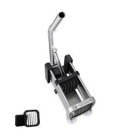 French Fry Cutter, Potato Slicer with 1/2-Inch Stainless Steel Blade, Manual Potato Cutter Chopper with Suction Cups, Great for Potato, French Fr