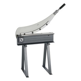 Guillotine Shear, 20 in Bed Width Benchtop Cutter, Manual Hand Plate Shear for Metal Sheet Processing, with Q235 Material, High Precision, Stand