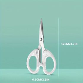 Transparent Handle Office Cutting Tools New Design Exquisite Good-looking Scissors Transparent Scissors School Student Office Multi-functional Ma (Items: 4.72inch)