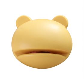 Kitchen Household Sharpener Kitchen Knife Blade Outdoor Mini Portable Multi-function Sharpening Stone Cartoon Ear Frog-shaped (Color: yellow)